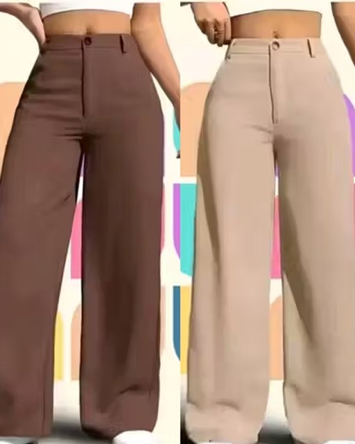 High-Waist Wide Leg Trousers